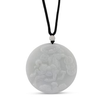 EXTREM SELTEN Nat&uuml;rliche Wei&szlig;e Jade Halskette Flexibles (ca. 70 cm) ca. 130.00 ct