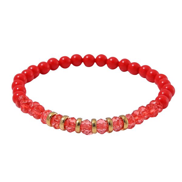 4er Set STRADA - Uhr mit Rote Kristall Armbänder image number 9