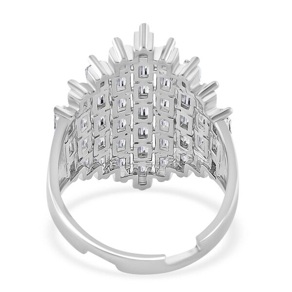 Wei&szlig;er Zirkonia flexibler Ring image number 4