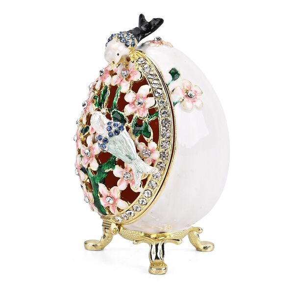 LIVMORE Ei-Design Schmuckdose, 5x5x8,2cm, Wei&szlig; image number 3