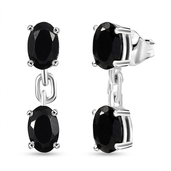 Schwarze Spinell-Ohrh&auml;nger, 925 Silber ca. 2,40 ct&nbsp;