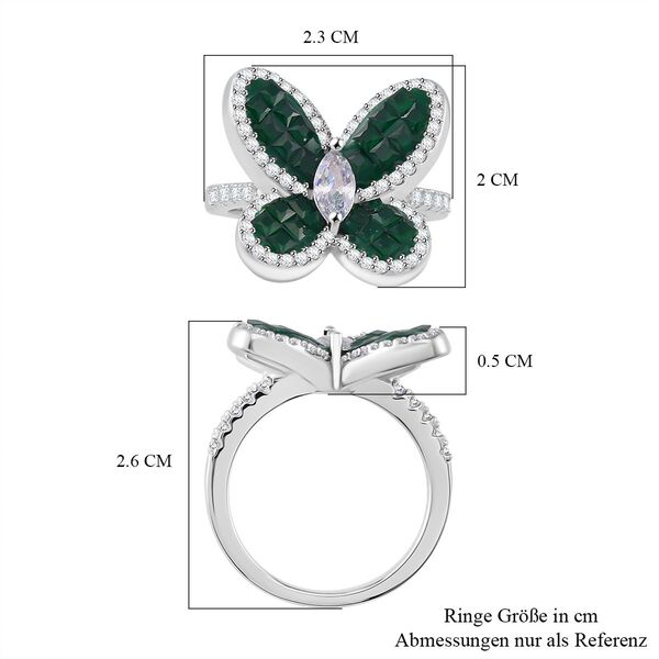 Grüner und weißer Zirkonia Ring image number 6