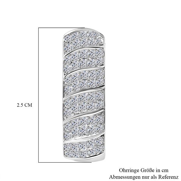 LUXURIANT SGL zertifizierte SI-GH Labor Diamant Ohrringe, 925 Silber rhodiniert - 2 ct. image number 5
