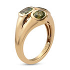 Peridot Ring 925 Silber 585 Vergoldet image number 4