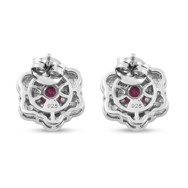 Premium Ilakaka Rosa Saphir und Zirkon Ohrstecker 925 Silber platiniert (Fissure gef&uuml;llt) ca. 2,93 ct image number 5