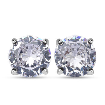 Lustro Stella - Wei&szlig;e Zirkonia Ohrringe, 925 Silber rhodiniert ca. 0,71 ct