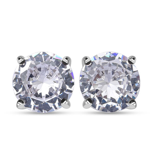 Lustro Stella - Wei&szlig;e Zirkonia Ohrringe, 925 Silber rhodiniert ca. 0,71 ct