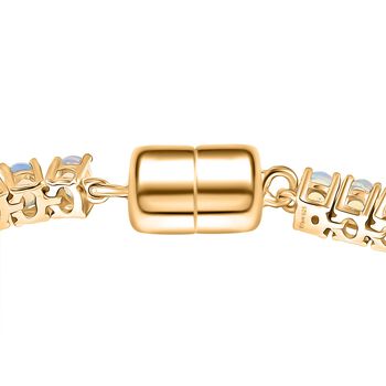 D'Joy AA &auml;thiopisches Welo Opal 19cm Armband, 925 Silber 750 Gelbgold Vermeil - 6 ct.