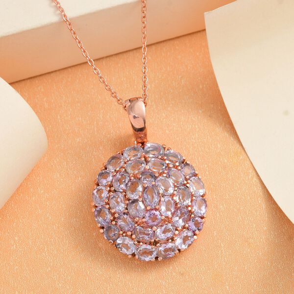 Rose De France Amethyst-Anh&auml;nger mit Kette, 50 cm - 10,82 ct. image number 2