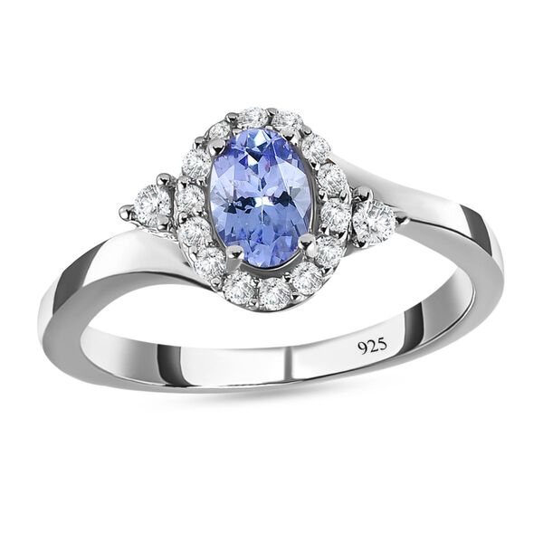 Tansanit und Zirkon-Ring image number 4