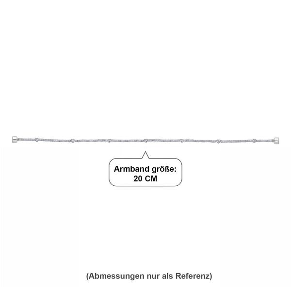 LUXURIANT DIAMOND - Lab Grown Diamant VS-EF SGL zertifiziert Armband ca. 20 cm 925 Silber rhodiniert ca. 4,00 ct. image number 5