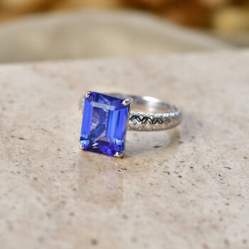 AA Tansanit Ring 375 Gold (Gr&ouml;&szlig;e 18.00) ca. 6,06 ct