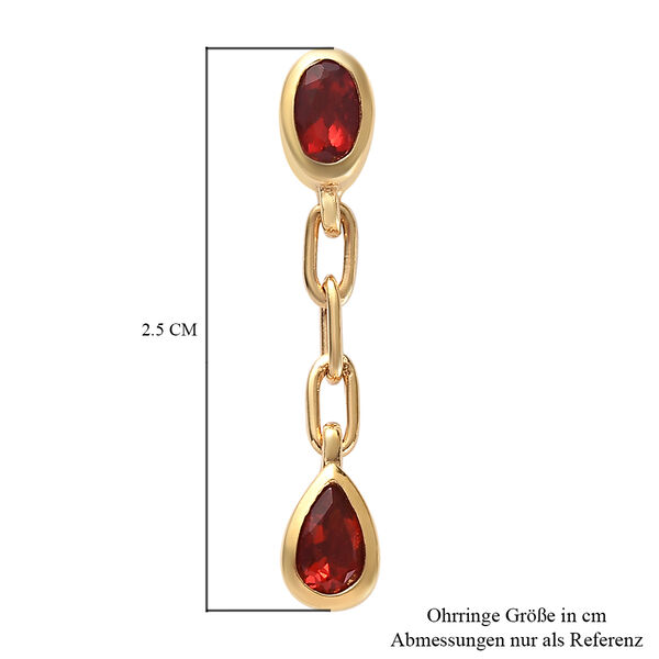 Mexikanische Kirschfeuer-Opal-Ohrh&auml;nger in Silber image number 6