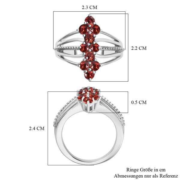 Roter Granat Ring Messing (Gr&ouml;&szlig;e 17.00) ca. 1,55 ct image number 6