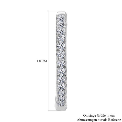 LUXURIANT DIAMOND- SI-GH Labor Diamant Creolen, 925 Silber platiniert - 0,50 ct. image number 4