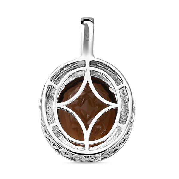 Rauchquarz Anh&auml;nger, 925 Silber platiniert, ca. 7.42 ct image number 5