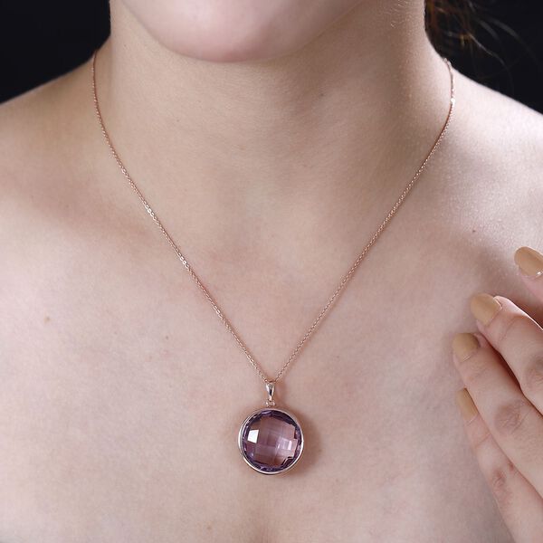 Rose De France Amethyst Anh&auml;nger - 28,37 ct. image number 3