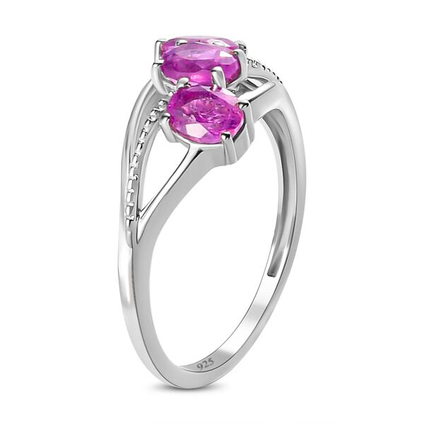 Ilakaka Rosa Saphir-Ring, 925 Silber platiniert (Gr&ouml;&szlig;e 17.00) ca. 1,54 ct image number 5