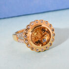 Citrin und Zirkon Ring 925 Silber vergoldet  ca. 4,04 ct image number 1