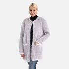 Trendiger Winter-Cardigan mit Taschen, One Size, Lila