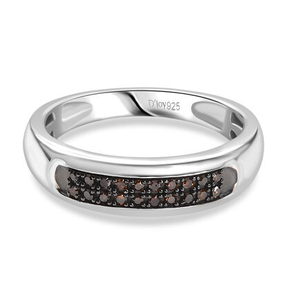 D'Joy Roter Diamant Ring 925 Silber rhodiniert (Gr&ouml;&szlig;e 20.00)