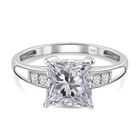 LUSTRO STELLA - Weißer Zirkonia Ring, 925 Silber, (Größe 17.00)