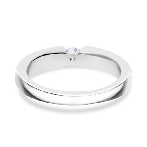 LUXURIANT DIAMOND- VS Labor Diamant Ring, 925 Silber platiniert - 0,15 ct. image number 3