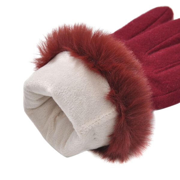 Kaschmirhandschuhe mit Touchscreen-Kompabilität, Rot image number 4