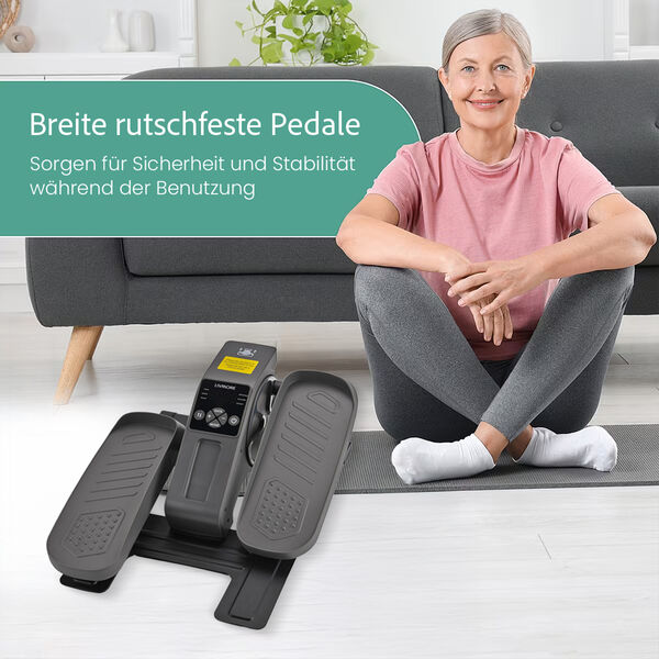 LIVMORE Original kompakter Elektro Stepper, Anti-Rutsch-Pedale, Anzeige und Fernbedienung, 47&times;42&times;23,5 cm, Schwarz image number 7