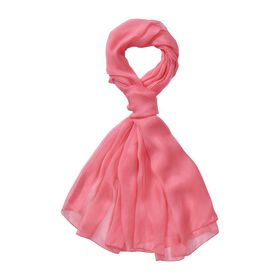 LA MAREY Chiffon Seidenschal, pfirsich