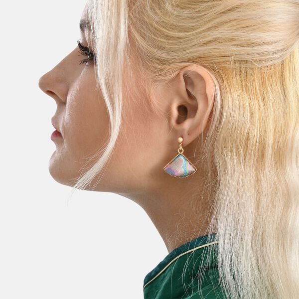 LA MAREY 2er-Set Brokat Seiden-Haarnadel und Ohrringe mit Geschenkbox, Rosa image number 3