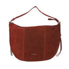 Hobo Tasche aus 100% echtem Leder, Größe 40,6x12,7x33 cm, Weinrot