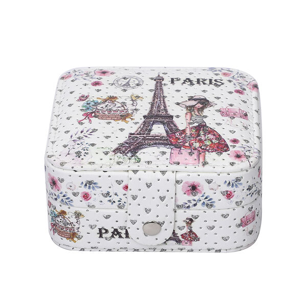 Digitaldruck Eiffelturm-Muster Schmuckkasten, Gr&ouml;&szlig;e 11,5x11,5x6 cm image number 2