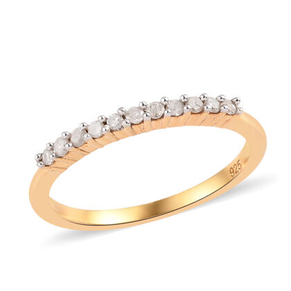 Diamant Ring 925 Silber 585 Vergoldet