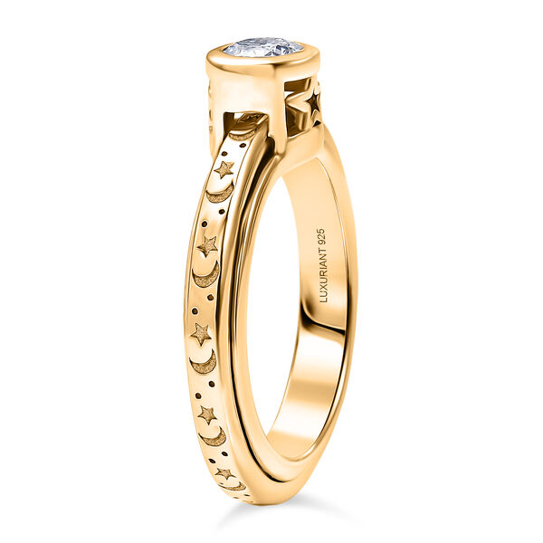 LUXURIANT DIAMOND - Lab Grown Diamant SI-GH Ring 925 Silber 750 Gelbgold Vermeil (Größe 20.00) ca. 0.50 ct image number 3