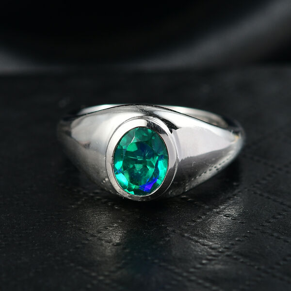 D'Joy Pfau Triplett Quarz Ring, 925 Silber platiniert - 1,40 ct. image number 1