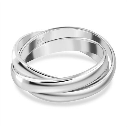 Designer Inspirierter Trilogy Ring, 925 Silber (Gr&ouml;&szlig;e 17.00) ca. 6,24g