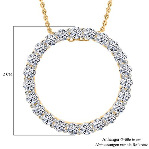 LUXURIANT DIAMOND -  Lab Grown Diamant SI-GH SGL zertifiziert Anhänger 925 Silber Gelbgold Vermeil ca. 1.00 ct image number 4