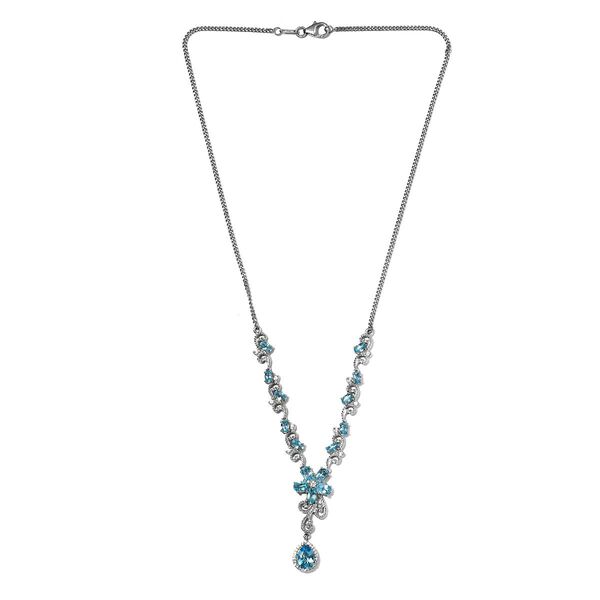 Schweizer Blautopas-Halskette, ca. 45 cm, ca. 7,67 ct image number 6