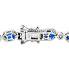 AA tansanisches, blaues Spinell und weißes Zirkon-Armband, ca. 19 cm, 925 Silber platiniert ca. 9,68 ct image number 3