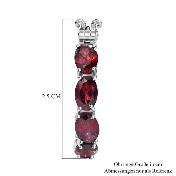 Rhodolith Granat Ohrringe 925 Silber rhodiniert ca. 5.67 ct image number 5