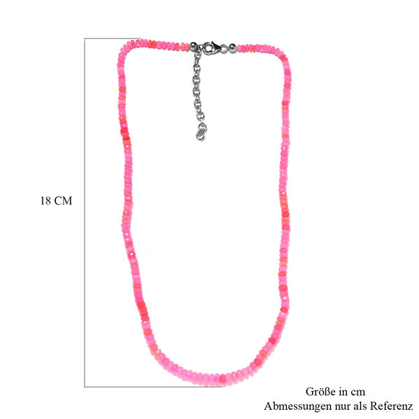 Rosa &auml;thiopische Opal Perlen-Halskette in Silber image number 5