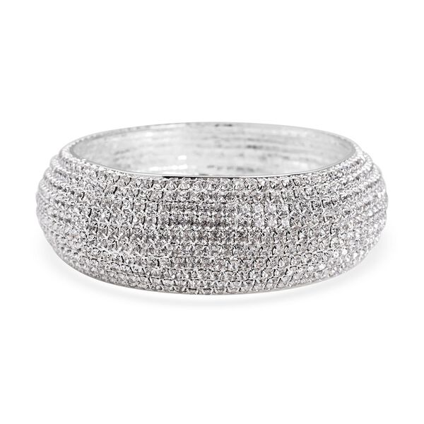 Wei&szlig;er Kristall-Armreif, 19 cm - 117 ct. image number 4