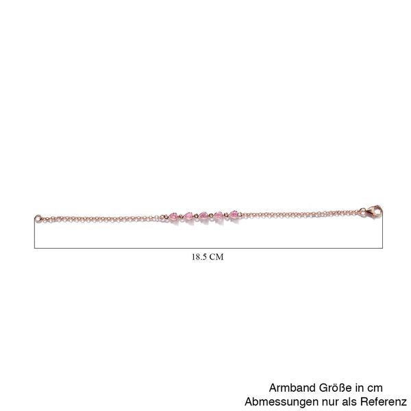 Ilakaka rosa Saphir  Armband, ros&eacute;vergoldet ca. 1.00 ct image number 5