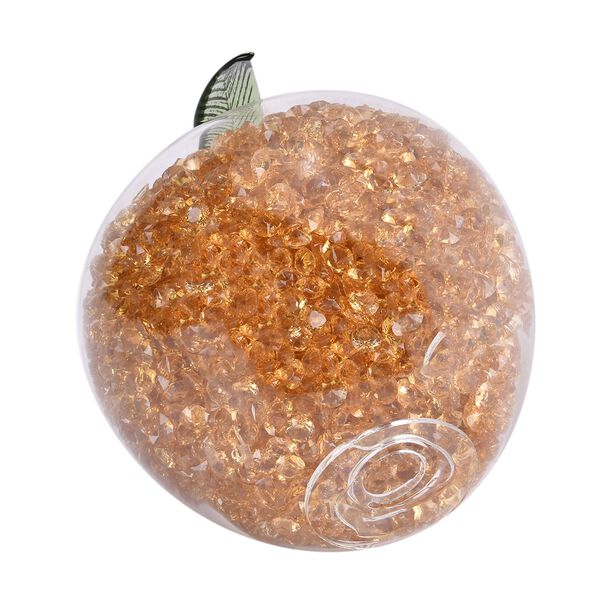 Handgefertigter und dekorativer Apfel-Figur aus Kristall, Gelb image number 5