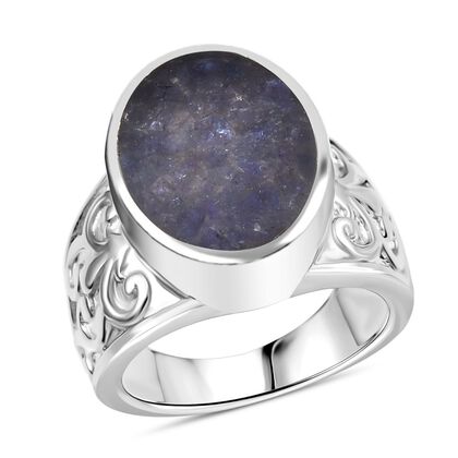 Tansanit-Matrix Ring 950 Kupfer (Gr&ouml;&szlig;e 18.00) ca. 4,10 ct