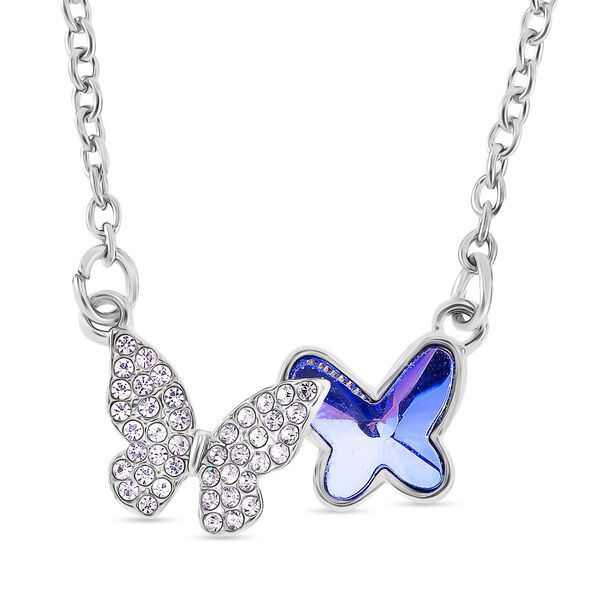 Lila Kristall Schmuckset Eisen, Legierung, Legierung Std Gelb image number 5