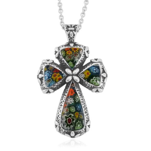 Murano-Stil Glas Schmuckset  Edelstahl, Edelstahl Schwarz oxidiert