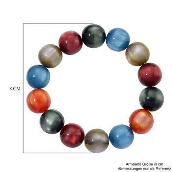 Simuliertes flexibles mehrfarbiges Katzenauge Armband - 180 ct.