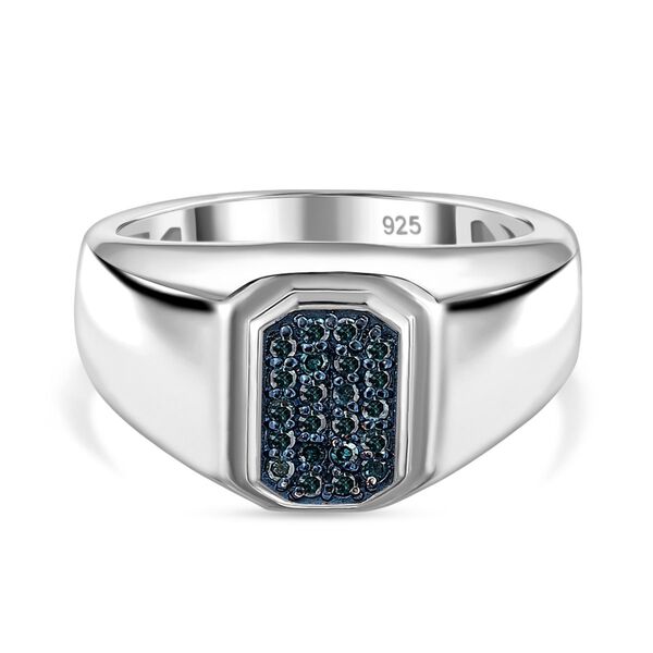 Blauer Diamant-Herrenring - 0,25 ct.